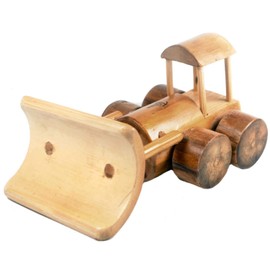 Taboo Fair Trade Vietnamese Vietnam Bamboo Wooden Bulldozer 19Cm
