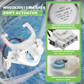 Upgrade WH03X30517 Washer Shift Actuator,With WH01X27538 Washer Drive Belt & WH05X24185 Washing Machine Clutch & WH01X24434 Washer Spring Compatible with GE Hotpoint Washer 2-Year Qa