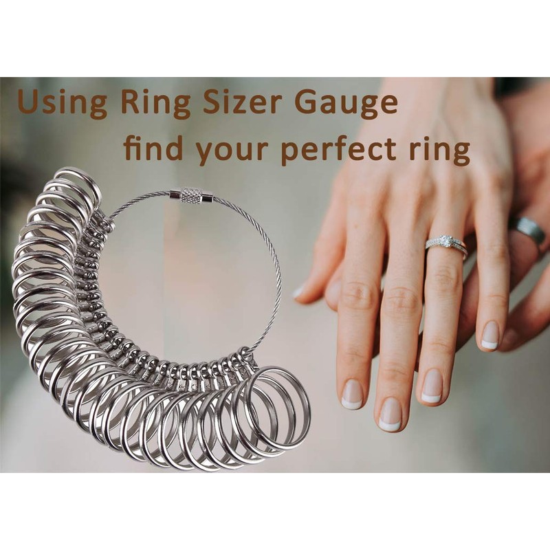 Meowoo Ring Sizer UK Measurement Scales Kit Tools for Measuring
