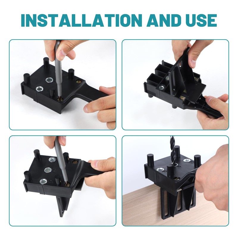 EXLECO Drilling Template Dowel Aid Dowel Gauge Drilling Aid Vertical