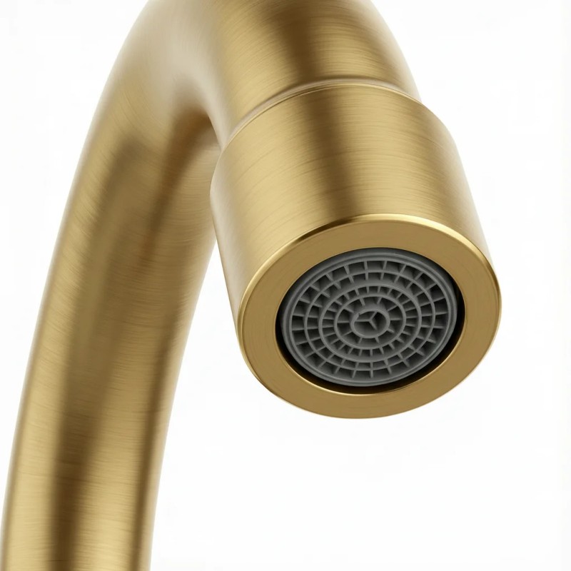 Bathroom Washbasin Faucet 4-Inch Double Handle Brushed Alloy Deck Mount