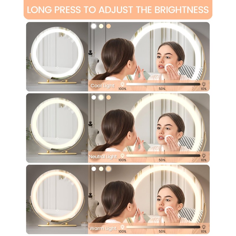 GAOMON Vanity Mirror, 19 Inch Large HD Vanity Mirror with