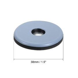 sourcing map 20 Pcs Furniture Slider Pads, 1.5 Inch(38mm) PTFE Round Screw-on Furniture Glides Sliders with Screw, Chair Leg Floor Protectors for Carpet Hardwood Floors, Blue