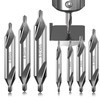 Yuentoen 7 Pieces Center Drill Bits Set, HSS 60° Countersink