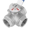 1-Piece Ball Valve DN25 Stainless Steel Three-Way Valve L Type