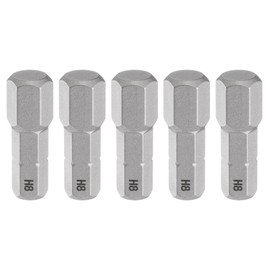 QUARKZMAN Pack of 5 H8 Hex Screwdriver Bit 1/4 Inch Hex Shank 25 mm/1 Inch Length Magnetic Hex Head Hex Bits S2 Steel Bit Set for Electric Screwdrivers Cordless Screwdriver