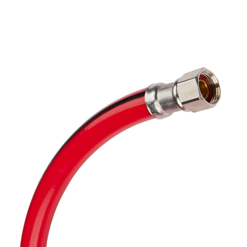 EFIELD 6-Feet Universal Dishwasher Red PVC Hose with Brass Elbow