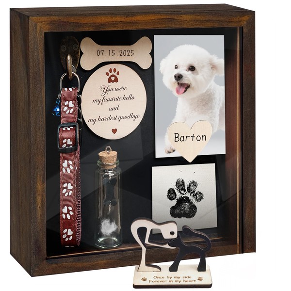 8.7" Pet Memorial Shadow Box Gift，Pet Memorial Frame Desktop/Wall Mount
