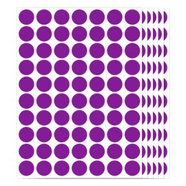 Ouzoustate 1400 PCS Purple Circle Dot Stickers 3/4" Round Color Coding Label Stickers