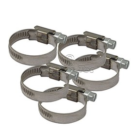 Agora-Tec Stainless Steel Clamps W4 (Set of 5) for 3/4 Inch Hose, Diameter of 20-32 mm, 9 mm Wide