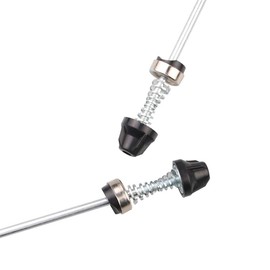 VOANZO Wheel Hub Front and Rear Skewers Quick Release Clip Bolt Lever for Road Mountain Bicycle MTB (Black)
