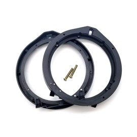 yorpyep Car Speaker Adapter, 6.5" Front Speaker Gasket, Audio Modification Accessories with Fixing Bolts, Compatible with Honda Fit Accord Civic CR-V CR-Z Insight Odyssey (Black)