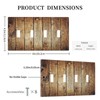 Rustic Brown Wood Natural Wooden Light Switch Covers Quad Toggle