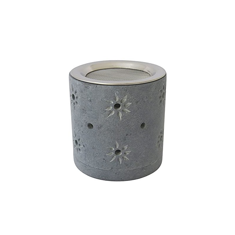 Incense Burner Soapstone Height Approx. 8 cm Diameter Approx. 8