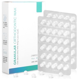 FNANJWQ Orthodontic Wax for Braces Wax Dots 60 Pcs Individually Sanitary Packaging Transparent Invisible Fit All-weather Protection for Gum Pain Teeth Braces Protection