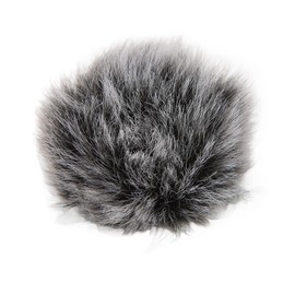 Protector de Viento para Micrófono de Solapa, Protector de Viento para Micrófono Lavalier Ligero, Protector de Viento Peludo Portátil para Micrófono Lavalier de Apertura de 0,5(En Blanco y Negro)