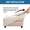 ADPON Rectangle Ottoman Cover Sofa Chaise Part Slipcover Footrest Sofa