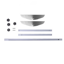 Metal Aluminium Stairs Measuring Ruler Stair Tread Template Tool 0° to 270° Measuring Angle 30 to 49 Inch Measuring Length Gray