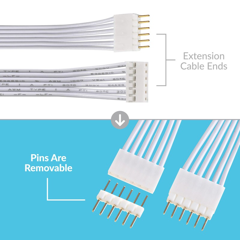 Litcessory Flexible Corner Connector/Extension Cable Compatible with Nanoleaf Essentials Lightstrip