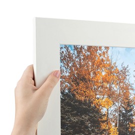 ArtToFrames 7x37 Inch White Picture Frame, This 1.88 Inch Custom Wood Poster Frame is White, Great for Your Art or Photos - Comes with Economy Acrylic