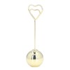 2Pcs Table Number Holder Heart Shaped Firm Stable Premium Metal