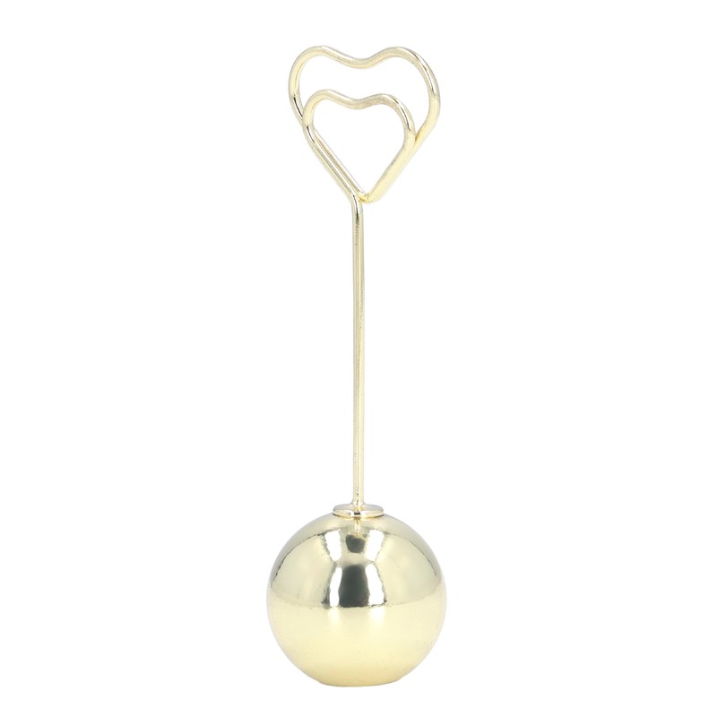 2Pcs Table Number Holder Heart Shaped Firm Stable Premium Metal