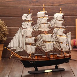 sailboat model wooden sailboat pirate ship retro style european ship toy handmade crafts room decoration home interior decoration hotel office store lucky figurine objects children birthday christmas new year celebration gift white sail