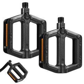 Fousenuk 1 Pair MTB Pedals, Bicycle Pedals Non-Slip Bicycle Lock Pedal, Bicycle Pedals Mountain Bike, Bicycle Pedals with Reflectors, Bicycle Pedal Black for Mountain Bike, Road Bike