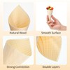 Queekay 100 Pcs Disposable Wooden Food Cones with 12 Holes