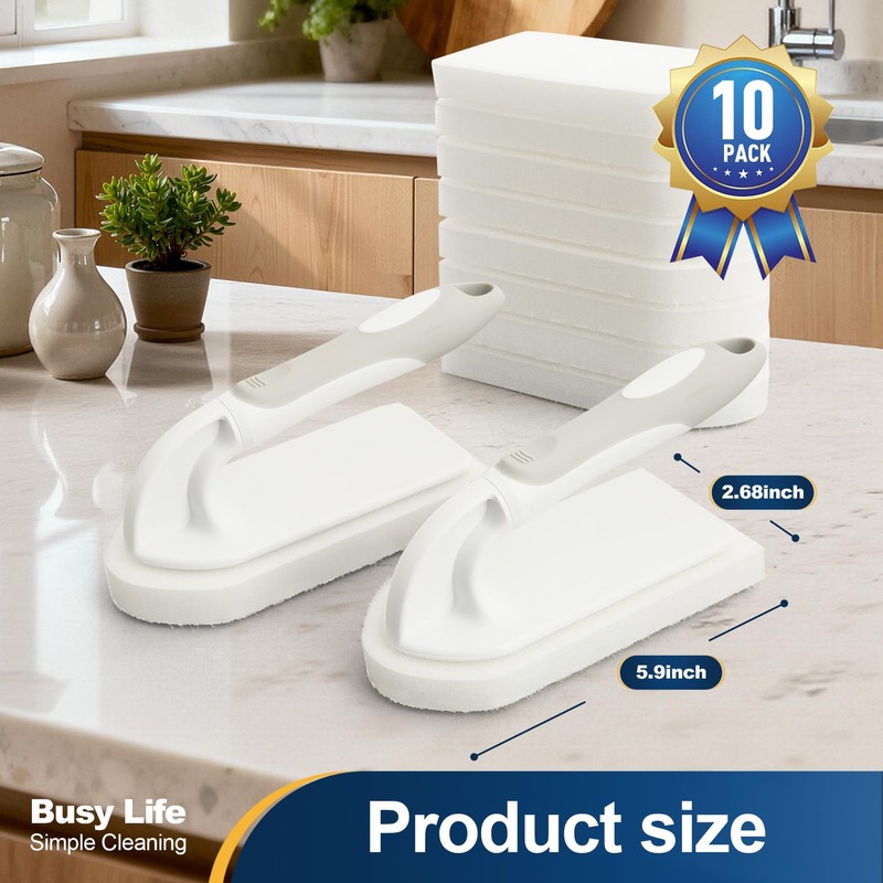 Yocada Handheld Cleaning Scrub Brush Set 2 Pack with Total