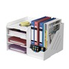 Natwind 4-Tier Office White Desktop Organizer Paper File Rack with