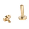 50 Set Binding Rivet Round Flat Head Brass Slot Screw