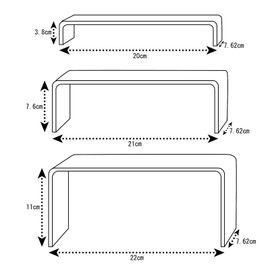 YMJOGGUE Acrylic Clear Acrylic Display Acrylic Stage Figure Decoration U-Shaped Acrylic Stand for Display Collection Case Display Stand Set of 6 (Set D)