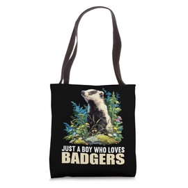 Just a Boy who loves Badgers Badger Tote Bag