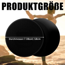 Crrynuo Pack of 2 Fitness Core Sliders, Double-Sided Gliding Discs Gliding Discs Exercise Slider Use on Carpets or Parquet Flooring for Home Gym Training Abdominal Workouts, Full Body Workout