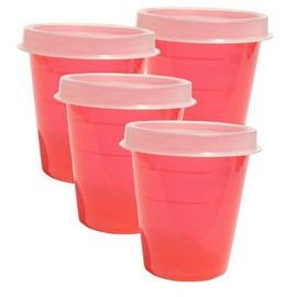 Tupperware Minis Midgets Storage Containers Set of 4 in Red