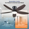 Surtime Ceiling Fans with Lights-42 Low Profile Ceiling Fan with