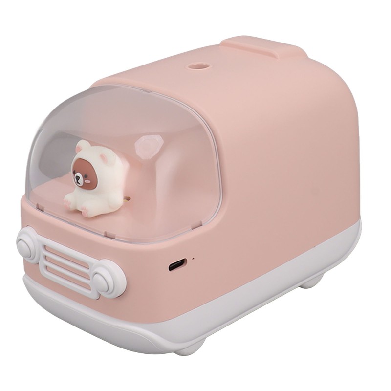 Cute Small Humidifier 350ml Bear Bus Shape USB Charging Portable