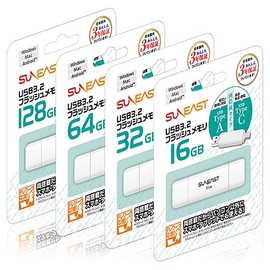SUNEAST SE-USB3.0-032GC1 USB 3.2 Flash Memory, 32 GB, USB Type-A, USB Type-C, Cap-type, Android/Mac/Win