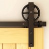 CCJH 12ft Heavy Duty Sturdy Sliding Barn Door Hardware Kit