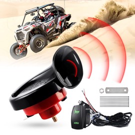 RZR Horn Kit UTV Horn with Button Rocker Switch LED 12V for Polaris RZR XP 1000, Honda Pioneer Talon, Can Am Maverick X3, Yamaha Rhino, Arctic Cat Wildcat, Teryx 4