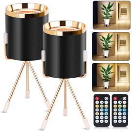Spot Lights Indoor Floor Lamp, 6W Uplighting Indoor with Remote, Dimmable & Timer & 3 Color Temperatures, 2700K to 6500K Floor Can Lights for Plants Pictures Corner Lights Ambient Lighting, 2 Pack