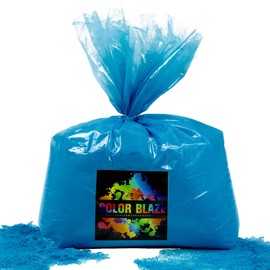 Color Blaze Holi Colored Powder - 25 lbs of Blue Powdered Color - for Fun Runs, Color Toss, Rangoli, Powder War, Backyard Party & Festivals - Pack of 1 Big Bag - 25 Pounds in Bulk - Blue