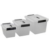 Wekioger Plastic Storage Bins for Multiuses/Clear Latching Box (12Qt, 6Qt,