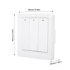 Wall Smart Light Switch Push Button Zero Fire 3 Gang