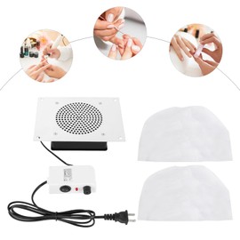 Desktop Nail Dust Collector Nail Dust Collector for Nail Salon or Home DIY Manicure (White)