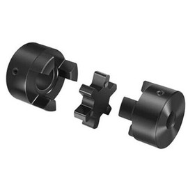 Ajanta Industrial 1" to 1" L075 Flexible 3-Piece L-Jaw Coupling Set & BunaN,NBR Rubber Spider