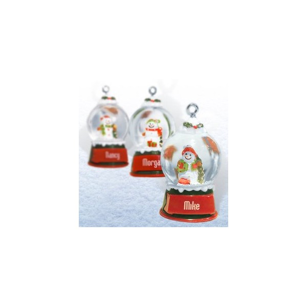 Ganz Snowglobes Chad Glass Personalized Christmas Ornament