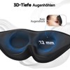 INNELO 3D Schlafmaske für Seitenschläfer, 100 % lichtdicht, mit vertieftem Augenbereich,