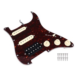 Electric Guitar Pickguard Plastic and Mental Electric Guitar Loaded Pickguard with Pickup SSH16 Magma Color